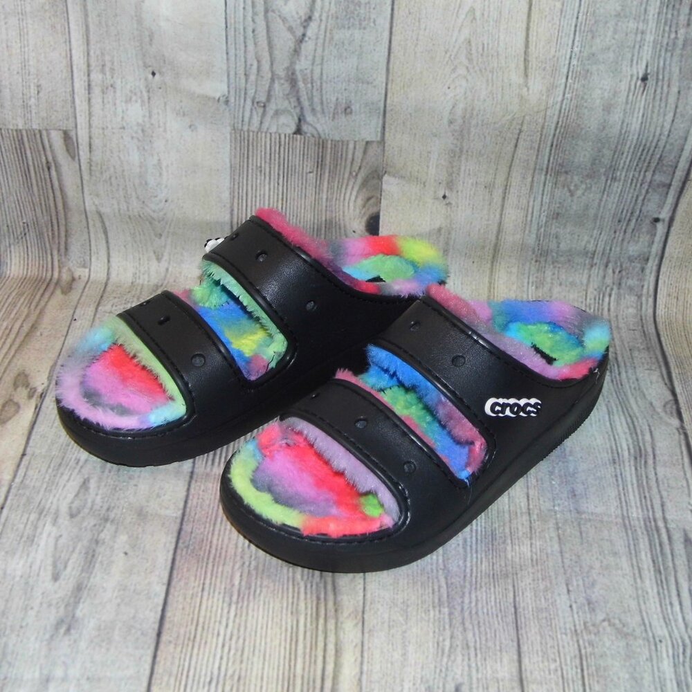 CROCS Classic Cozzzy Spray Dye Slide Sandals Womens Size 11 - Picture 3 of 8